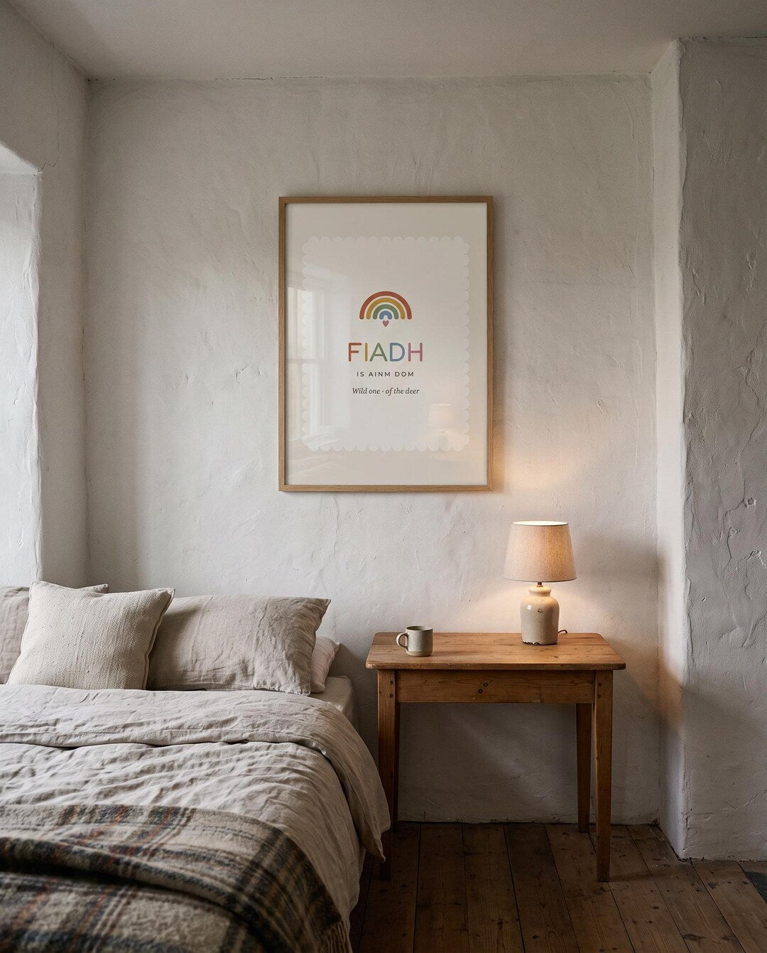 Fiadh nursery print in a nursery setting