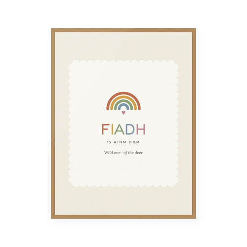 Fiadh — Irish name meaning nursery print with rainbow