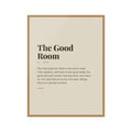 The Good Room — Irish slang definition print in warm mustard