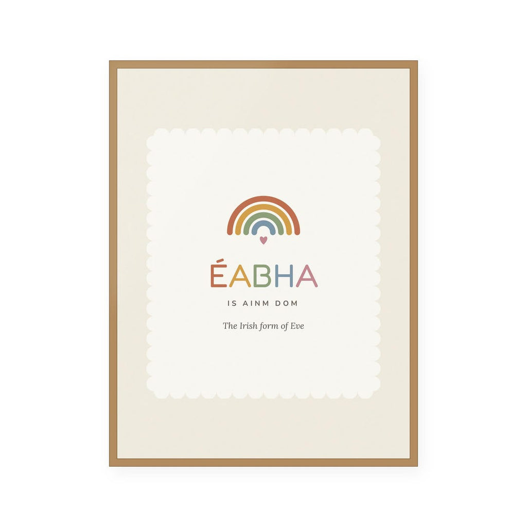 Éabha — Irish name meaning nursery print with rainbow