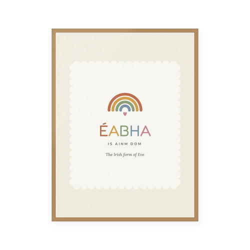 Éabha — Irish name meaning nursery print with rainbow