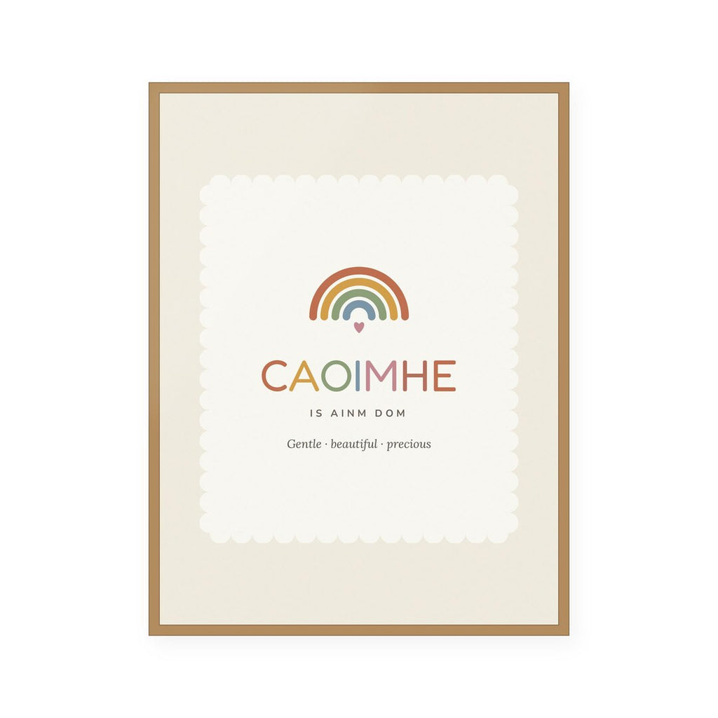 Caoimhe — Irish name meaning nursery print with rainbow